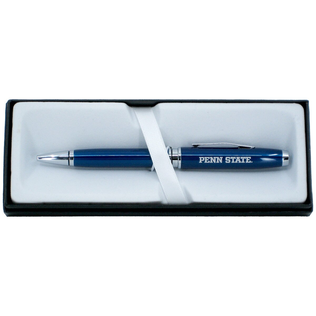 navy Cross pen with engraved Penn State and silver trim